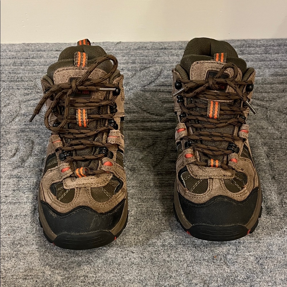RedHead Brown and Orange Kids Hiking Boots